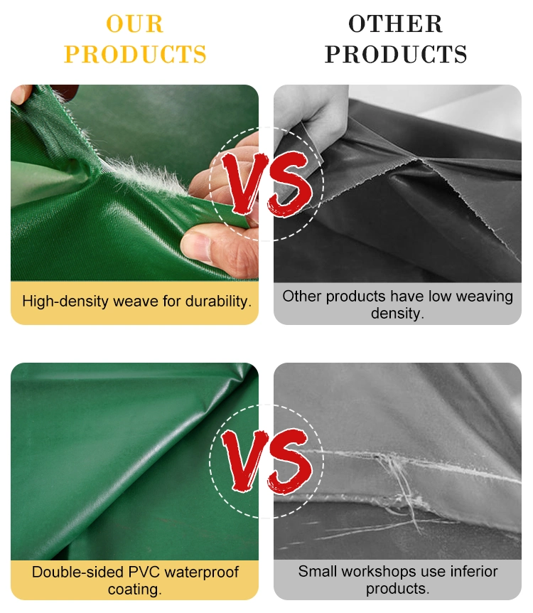 Durable Polyester Base Fabric Knife PVC Coated Tarpaulin for Tent