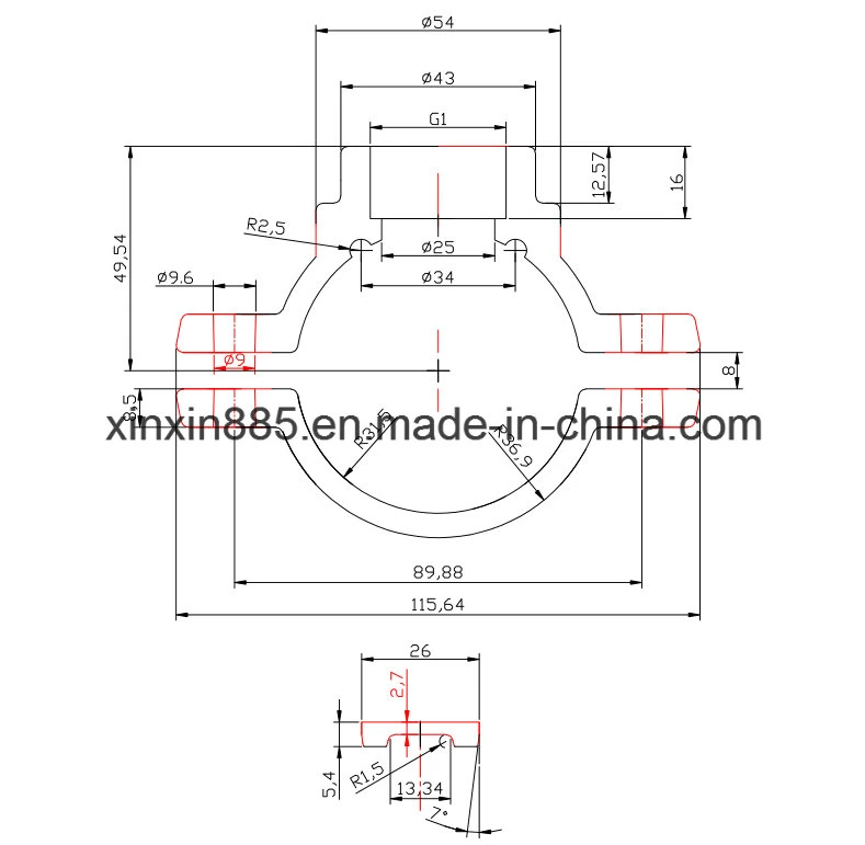 Gunmetal Clamp Saddle for PVC Pipe From Size 50mm to 315mm