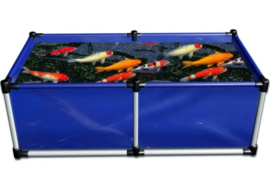 Tanque de peixes dobrável de 450 litros para lago de camarão com lona de PVC