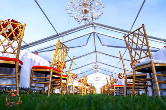 Barracas transparentes de tecido de PVC transparente grande ideal para festas de casamento de 500 lugares ao ar livre